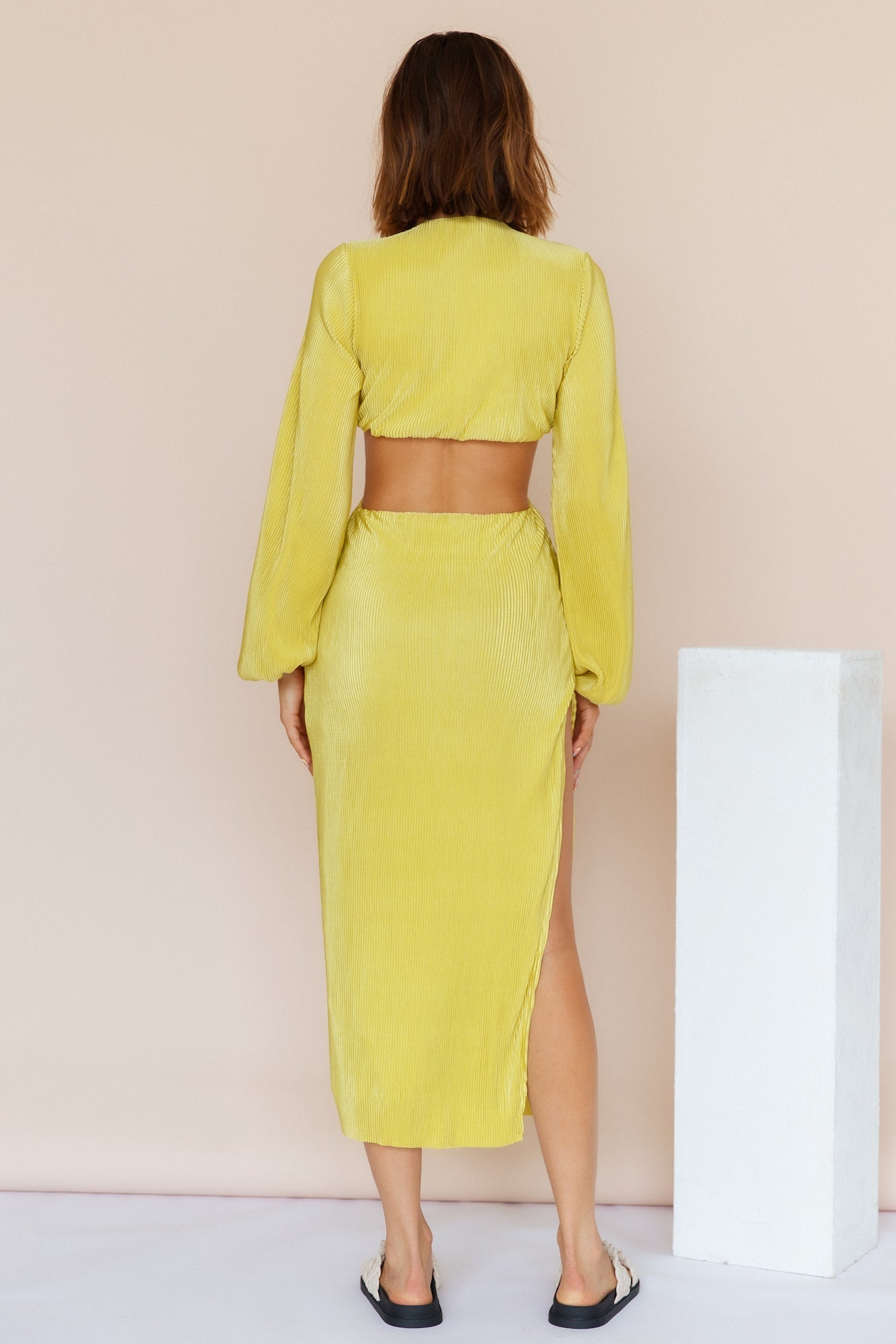 RUNAWAY THE LABEL Freja Midi Dress Citrus