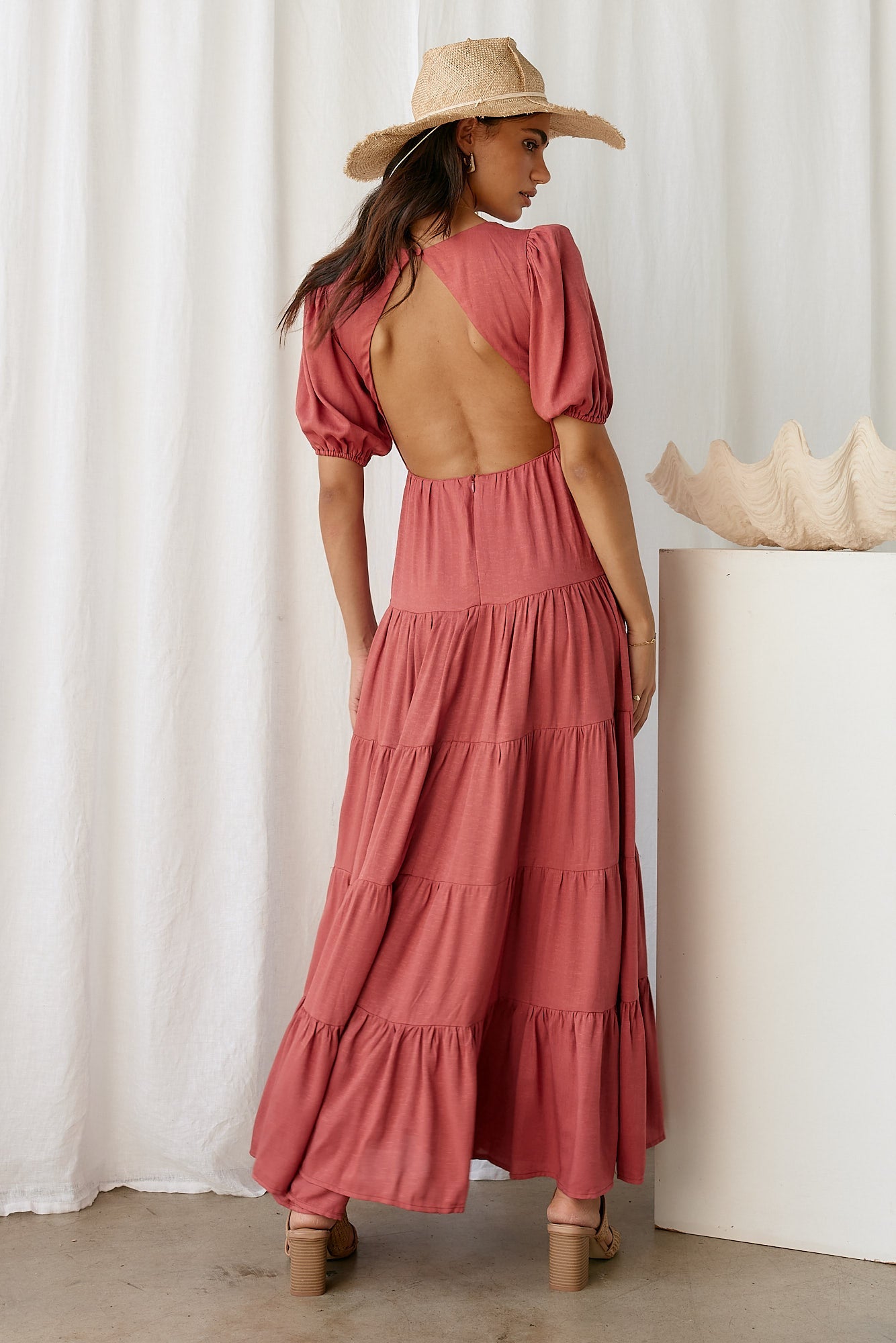 RUNAWAY THE LABEL Cedros Maxi Dress Terracotta