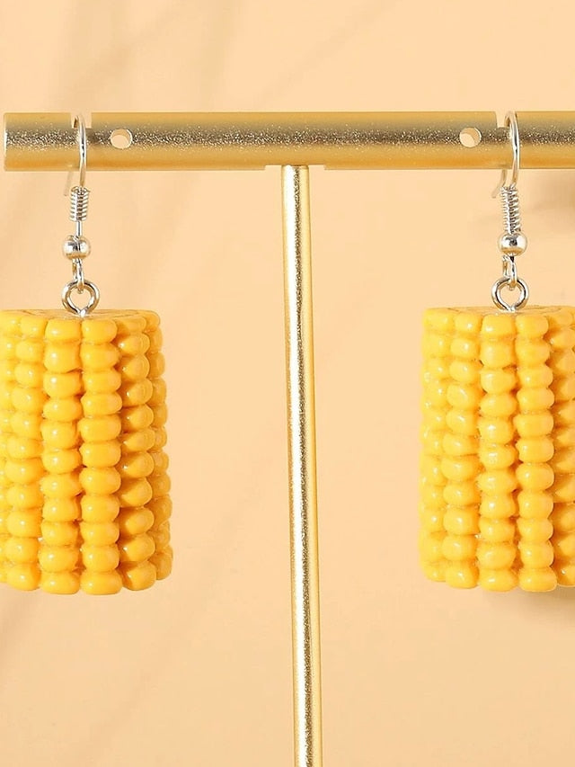 1 Pair Drop Earrings For Street Gift Prom Plastics Geometrical Fruit for Women