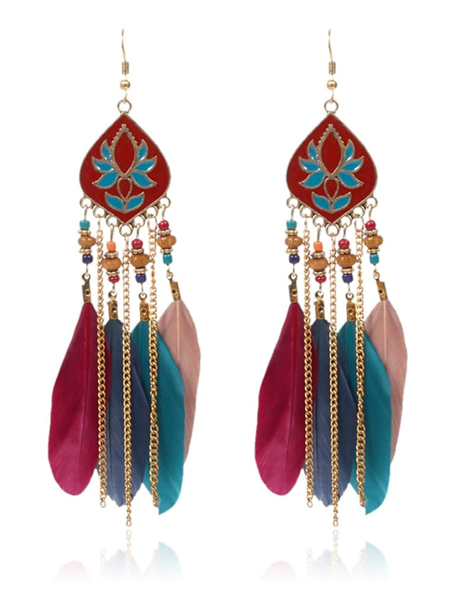 Earrings Ethnic Style Street Color Block Earring for Women