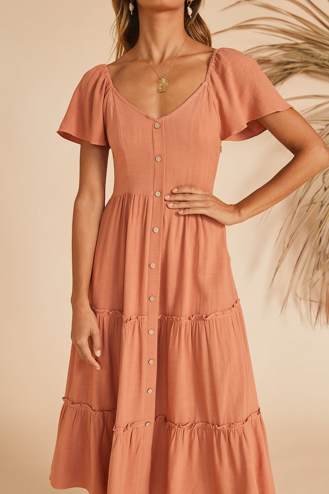This Sweet Feeling Midi Dress Rose