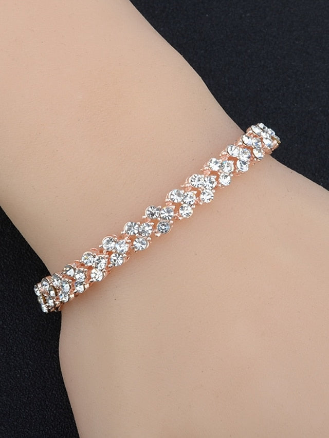 Chain Bracelet Classic Fashion Wedding Cute Simple Alloy Bracelet Jewelry Silver / Gold For Gift Daily for Women