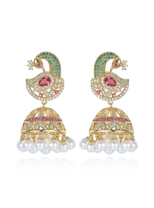 Phoenix Imitation Pearl Statement Drop Earrings