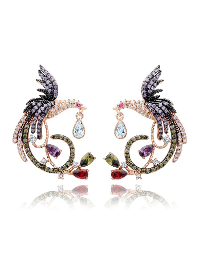 Arrival Jewelry Clear Phoenix Stud Earrings