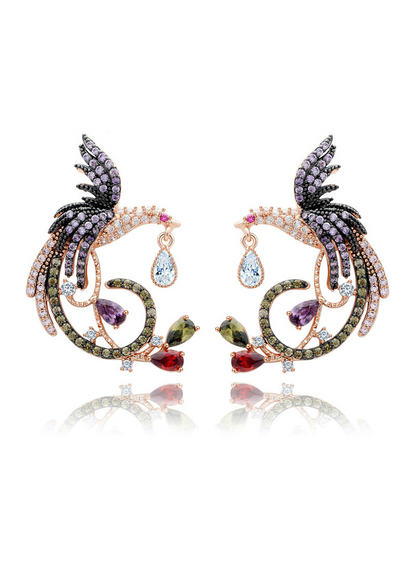 Arrival Jewelry Clear Phoenix Stud Earrings