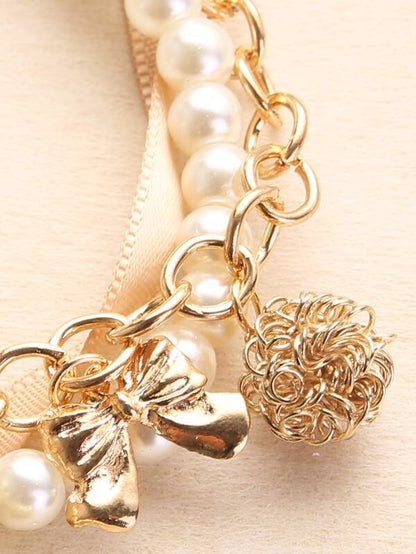 Faux Pearl Beaded Bracelet for Women