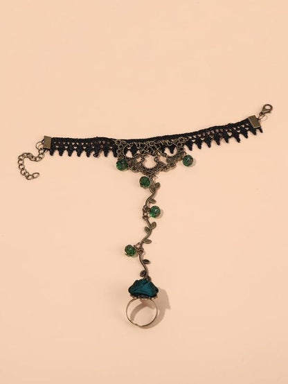 Flower Decor Mittens Bracelet for Women