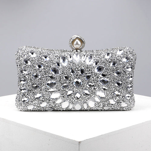 Casual Patchwork Chains Rhinestone Bags(8 Colors)