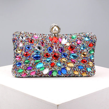 Casual Patchwork Chains Rhinestone Bags
