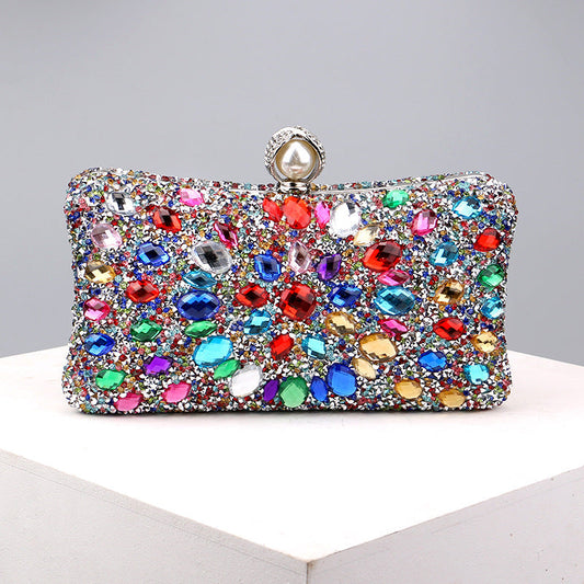 Casual Patchwork Chains Rhinestone Bags