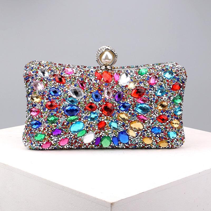 Casual Patchwork Chains Rhinestone Bags