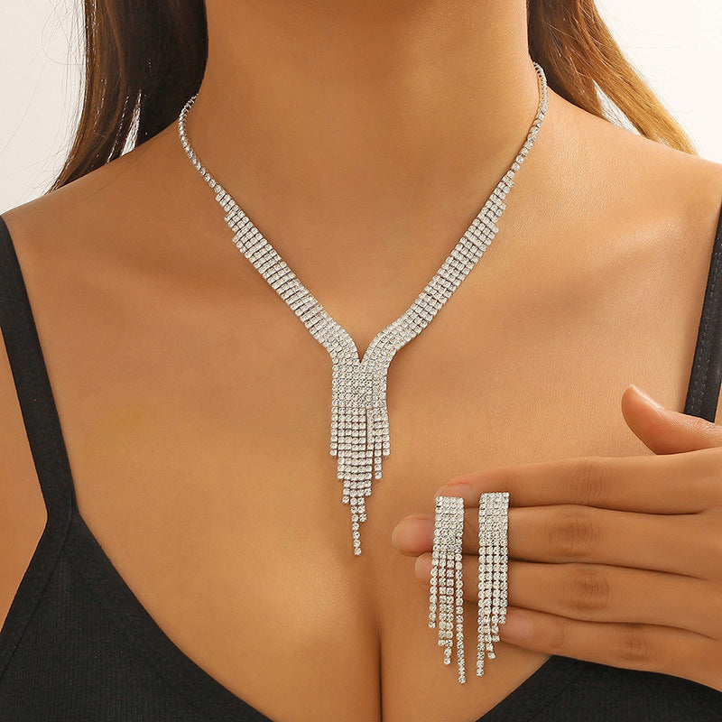 Simplicity Formal Patchwork Tassel (With Necklaces &amp; Earrings)