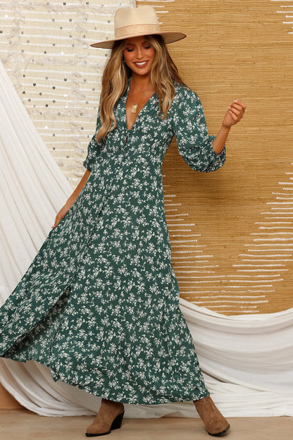 Meadowlake Maxi Dress Green