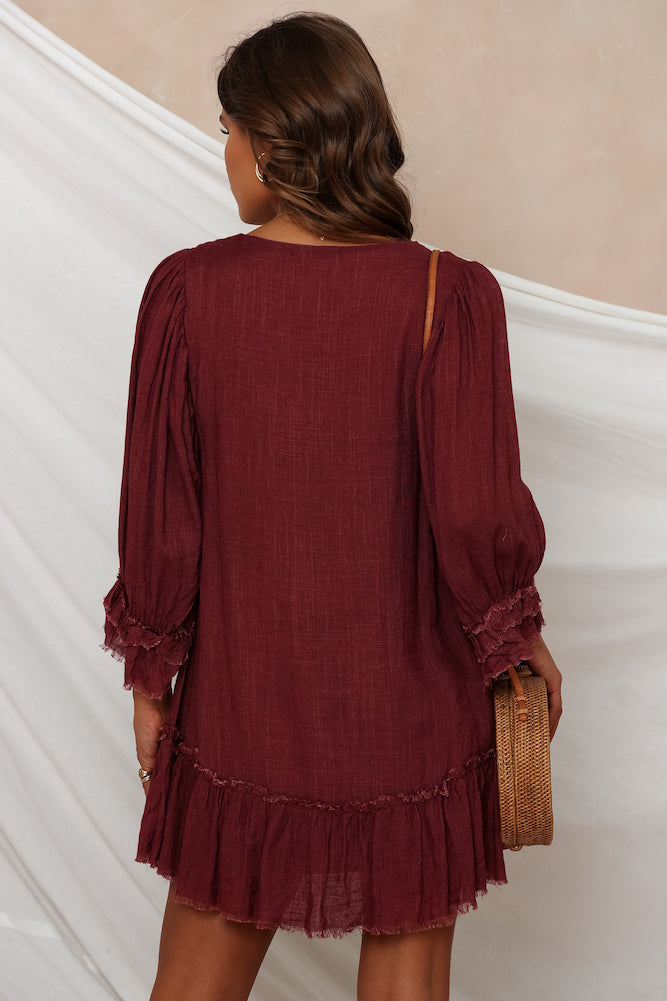 Chaumon Dress Maroon