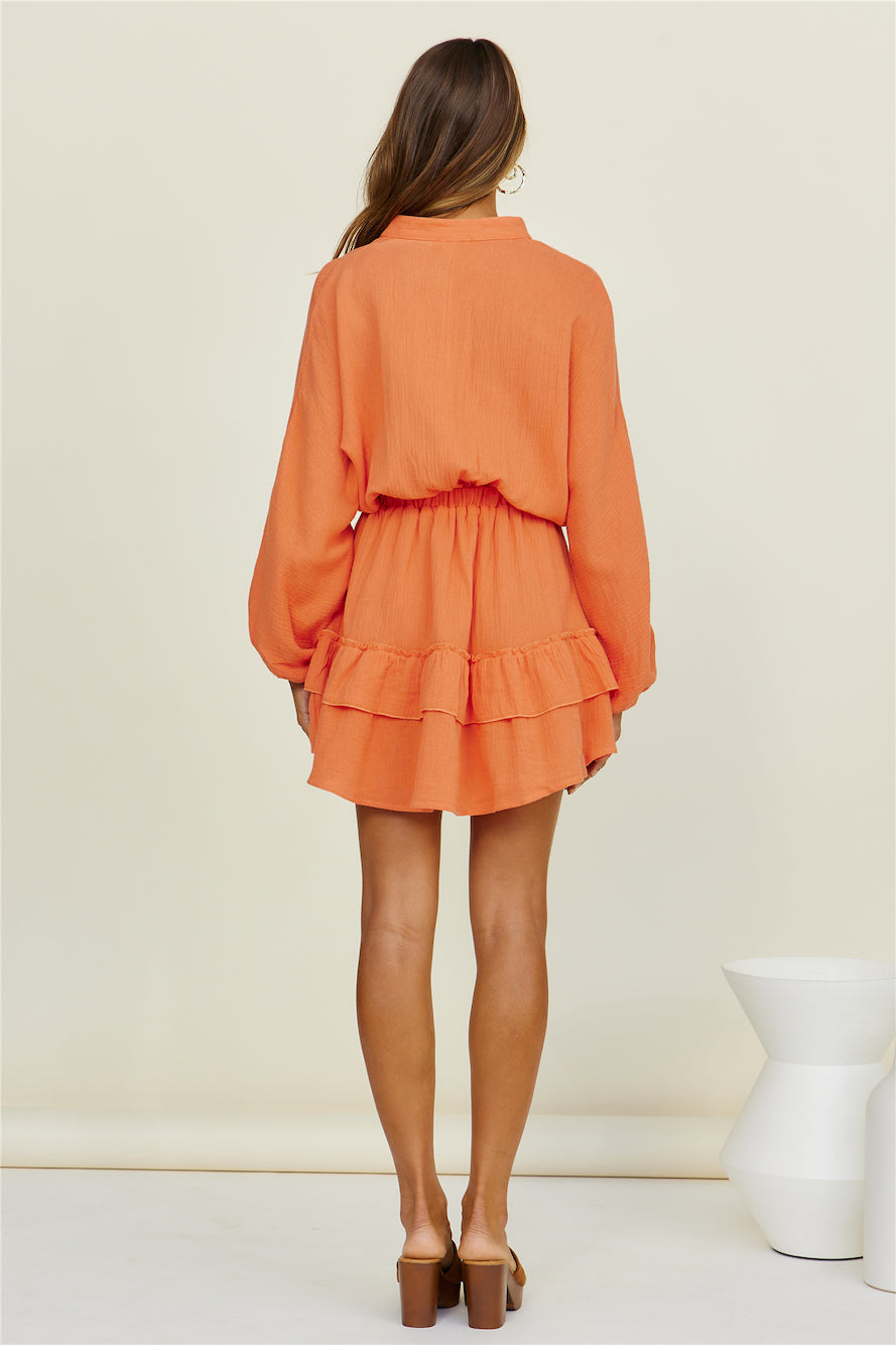 Peach Sunsets Dress Orange