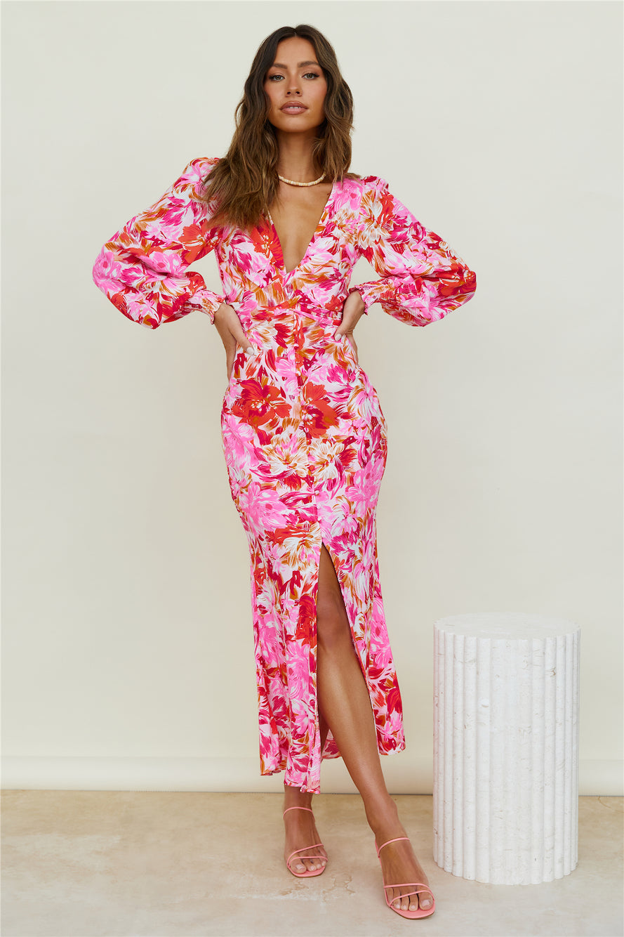 Starry Night Maxi Dress Pink
