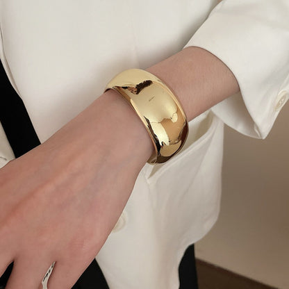 Asymmetrical Twisted Open Cuff Bracelet