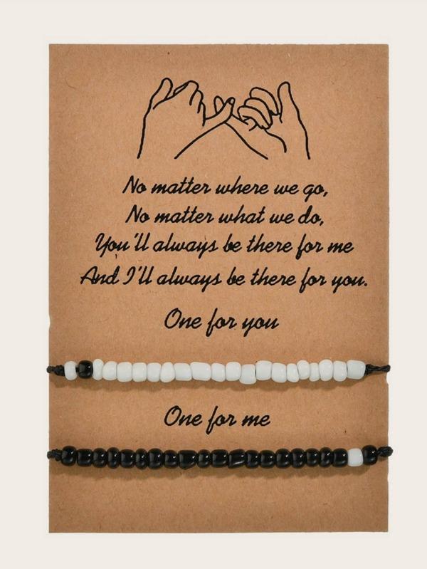 2pcs Friendship Beaded String Bracelet for Women