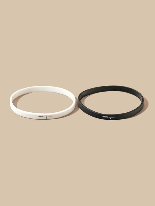 2pcs Letter Graphic Bracelet for Women