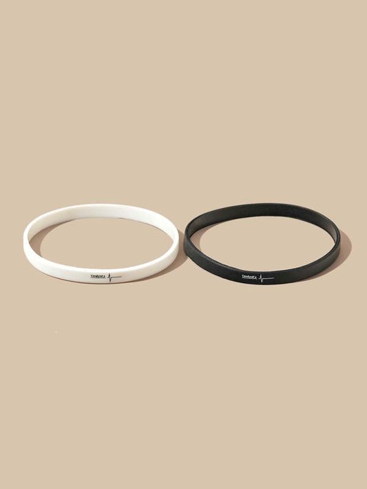 2pcs Letter Graphic Bracelet for Women
