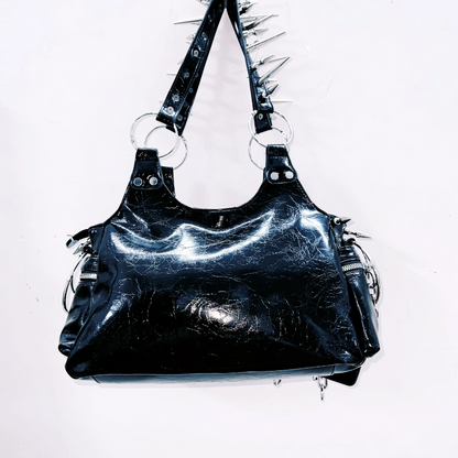 O ring PU leather rivet handbag  | Festival Outfits Women