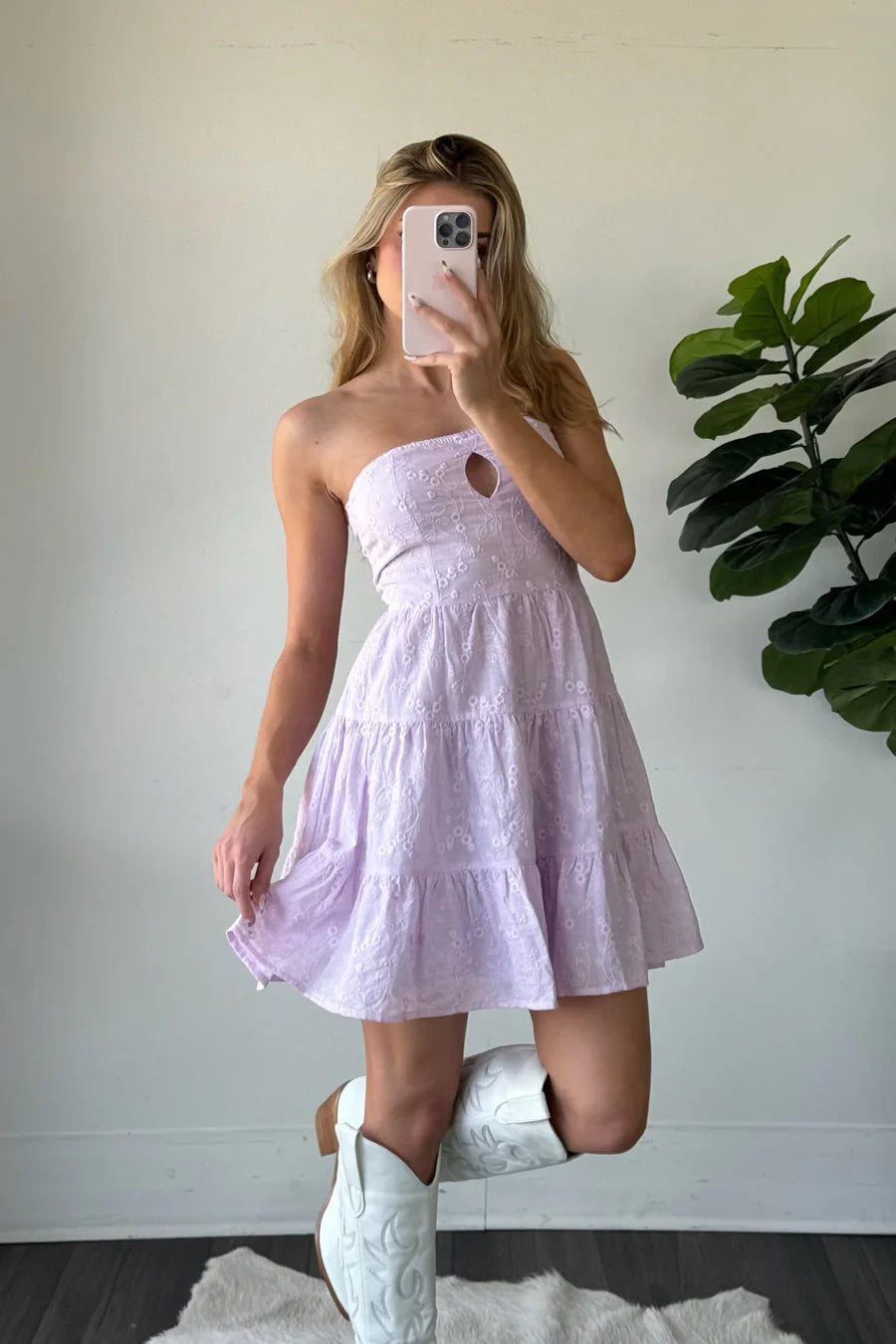 Blythe Embroidered Mini Dress
