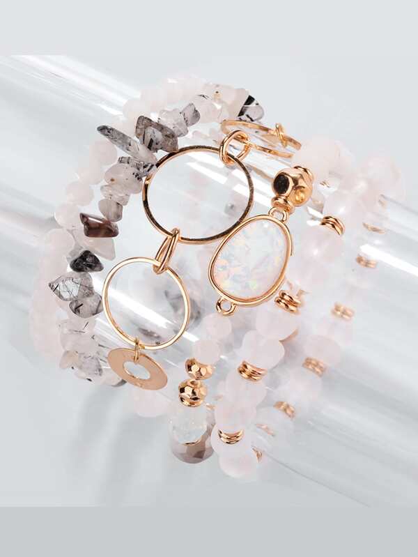 5pcs Geometric Crystal Bracelet for Women