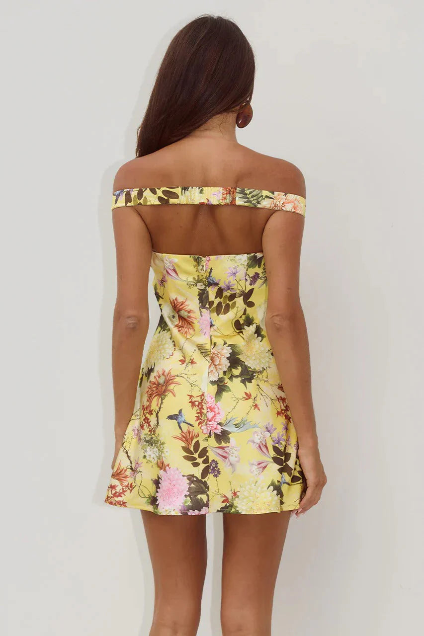 Aveta Mini Dress - Kendall Yellow
