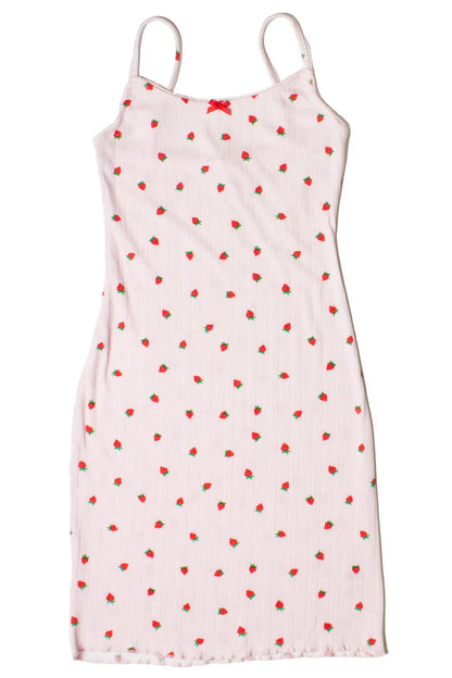 Bow Detail Fruit Print Mini Dress