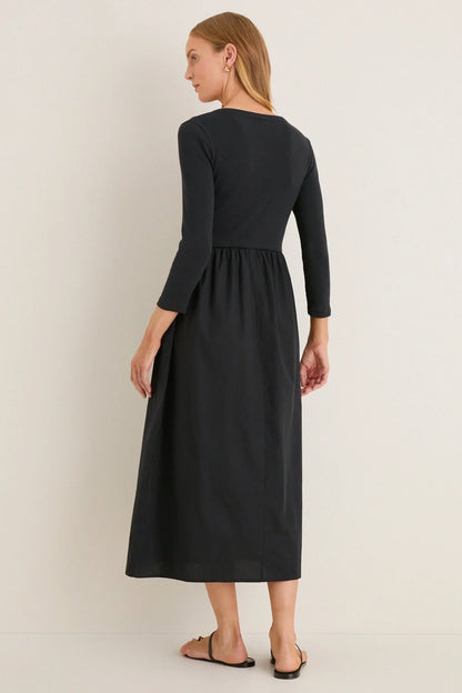 Black Mixed Media Lizzie Dress