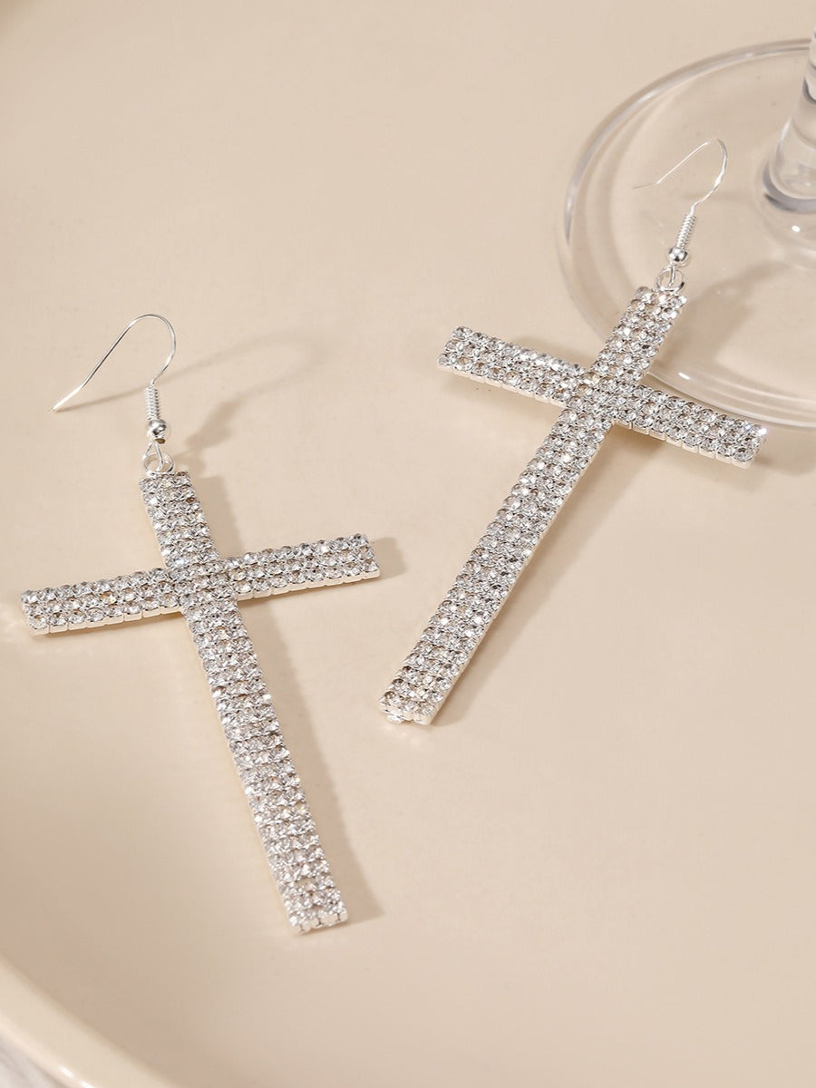 Gothic Exaggerated Full Diamond Earrings