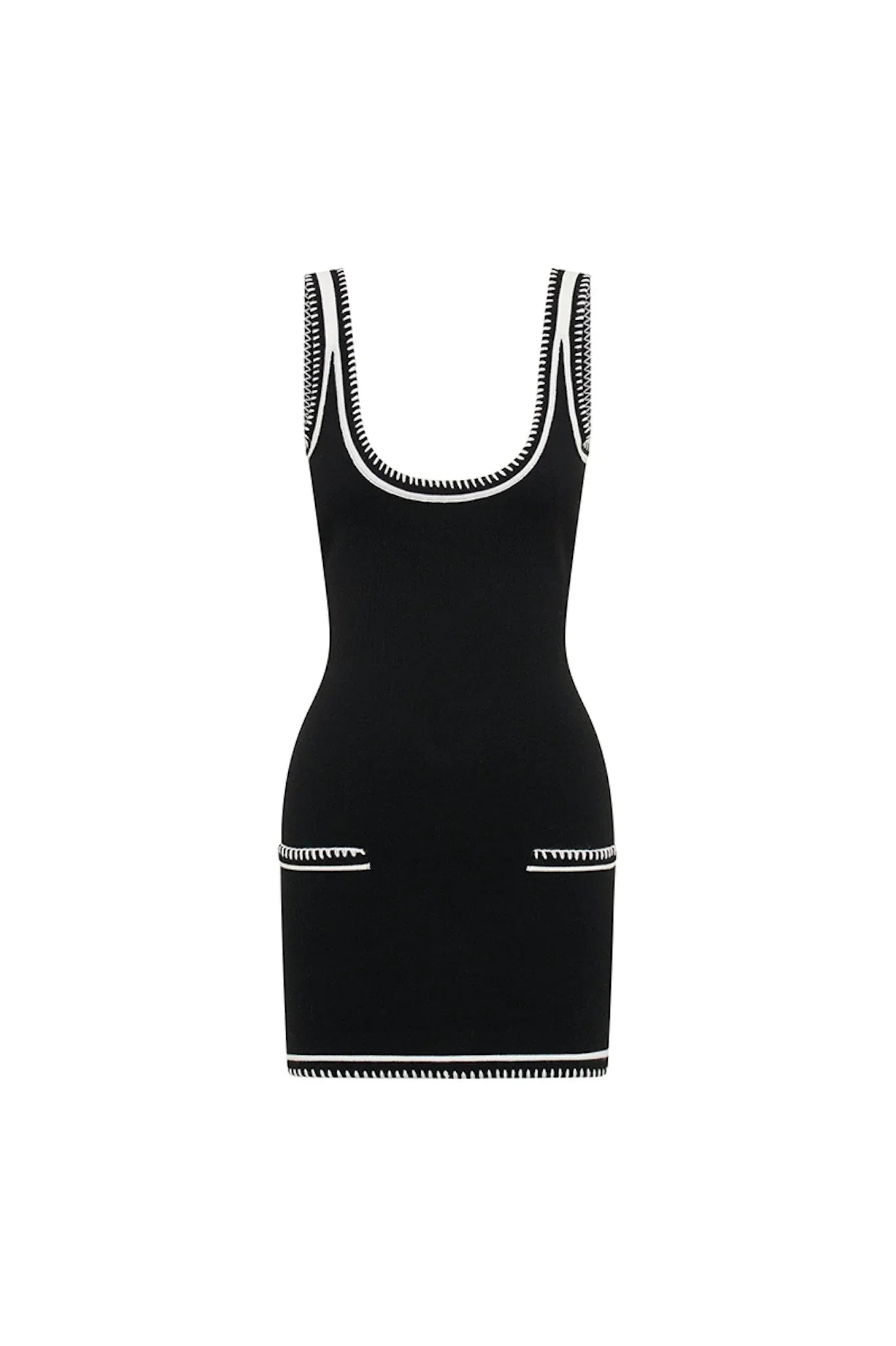 Beverly Mini Dress - Black/White