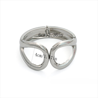 Wide Openwork Coil Metal Cuff Bracelet