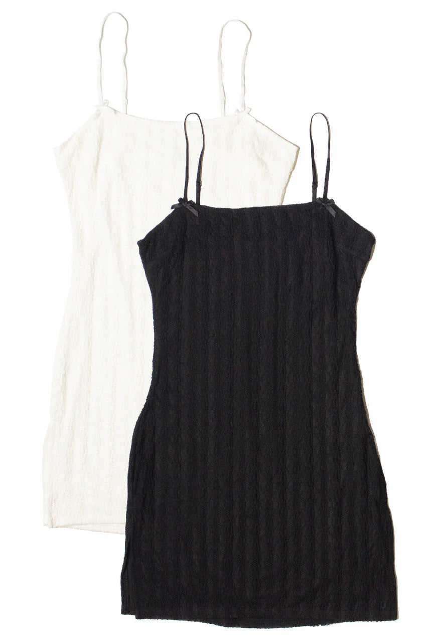 Bow Detail Lined Lace Mini Dress