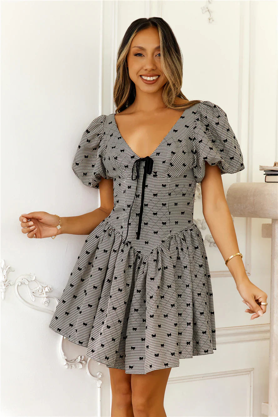 Bows Of Enchantment Mini Dress Brown