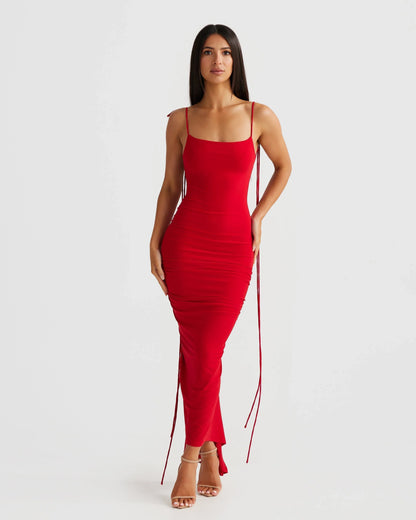Azari Midi Dress - Red