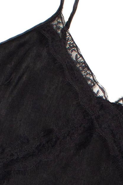 Black Midi Slip Dress