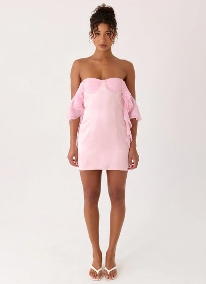 Bex Strapless Mini Dress - Pink