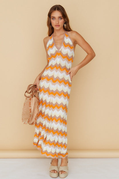 Drinks On The Beach Maxi Dress Orange