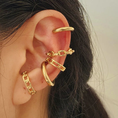 Punk Butterfly Ear Clip Liquid Metal Wing Ear Cuff No Piercing Earrings for Women and Girls