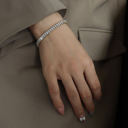 Celeste Gold Crystal Tennis Bracelet