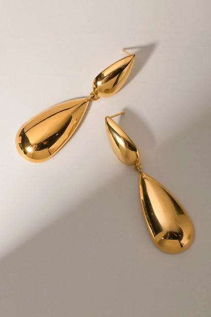 Eana Gold Double Teardrop Earrings