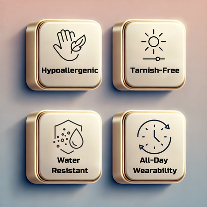 Golden Charm Heart Bracelet - Double Layer Chain