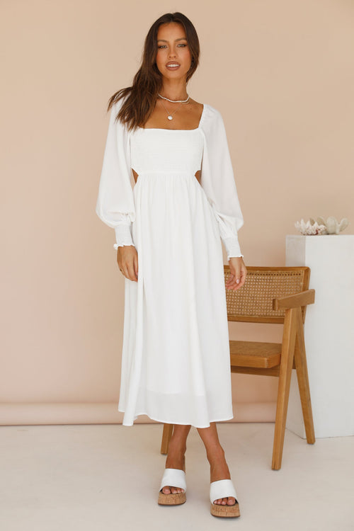 Greetings From An Angel Maxi Dress White