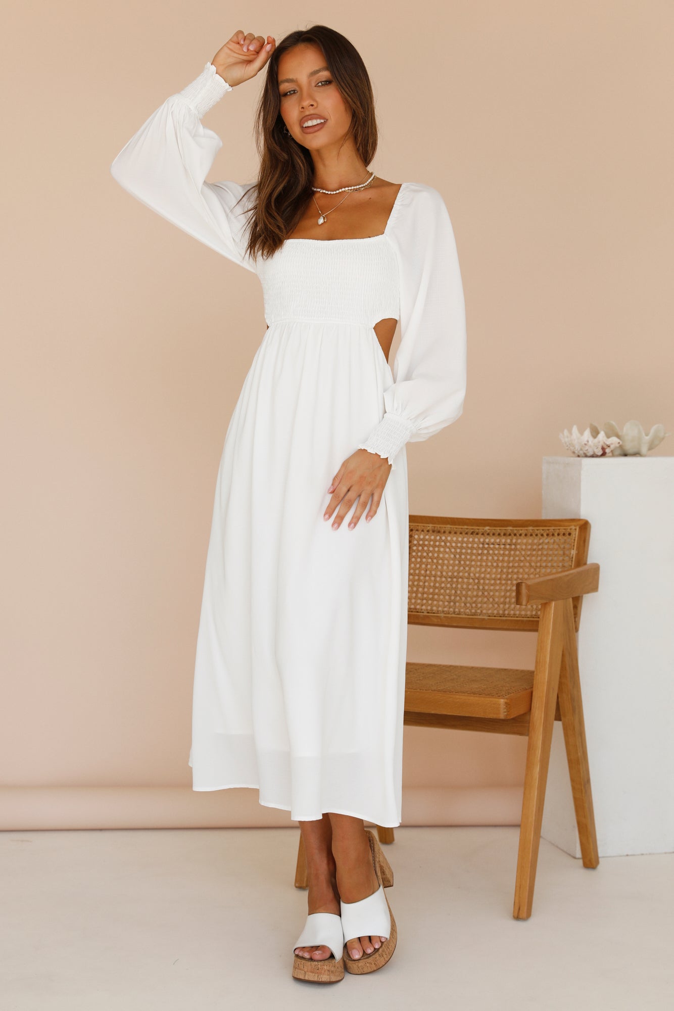 Greetings From An Angel Maxi Dress White