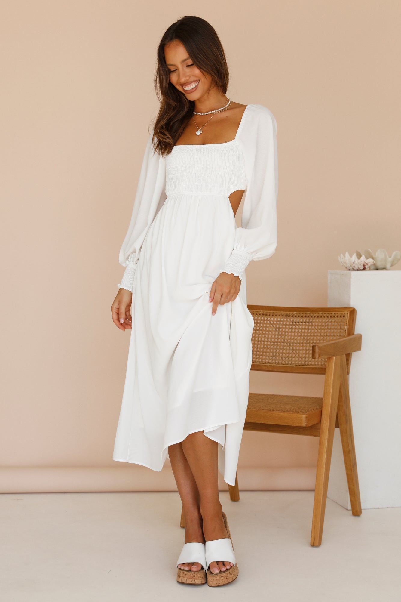 Greetings From An Angel Maxi Dress White