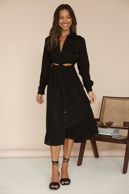 Nebular Midi Dress Black