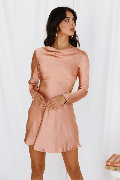 Peripheral Vision Dress Peach Orange