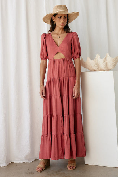 RUNAWAY THE LABEL Cedros Maxi Dress Terracotta