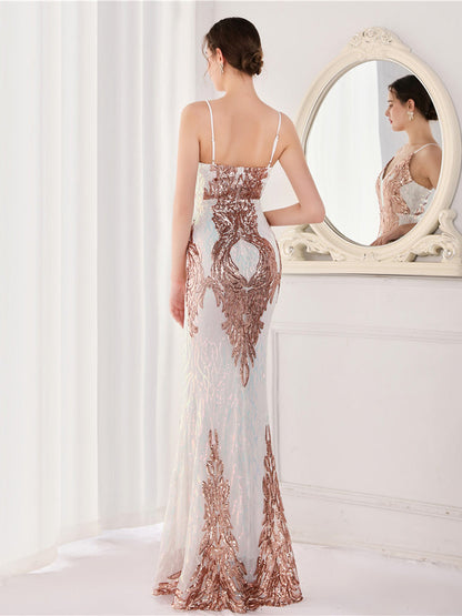 Flash fishtail evening dress